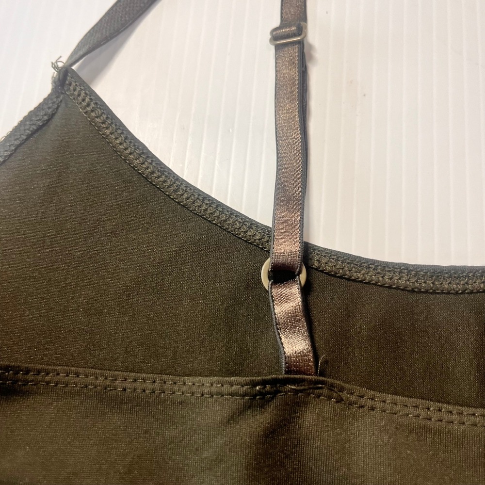 Coldwater Creek Womens Olive Green Camisole Shelf Bra Adjustable Straps XS 4-6 - Picture 4 of 5